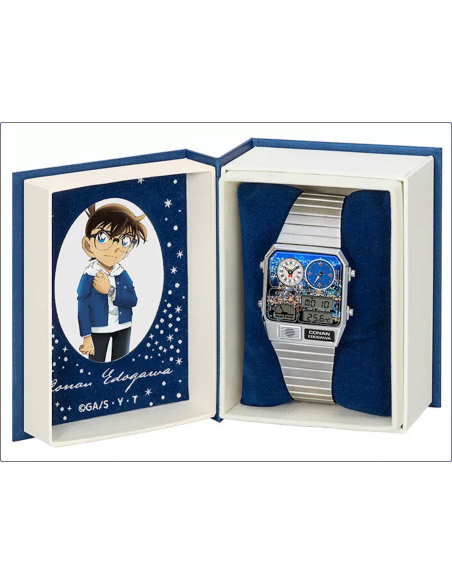 unisex Citizen Detective Conan x Citizen Ana-Digi Temp CONAN EDOGAWA Modelo Reloj Limitado 35x31m
