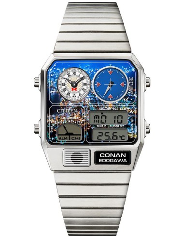 unisex Citizen Detective Conan x Citizen Ana-Digi Temp CONAN EDOGAWA Modelo Reloj Limitado 35x31m