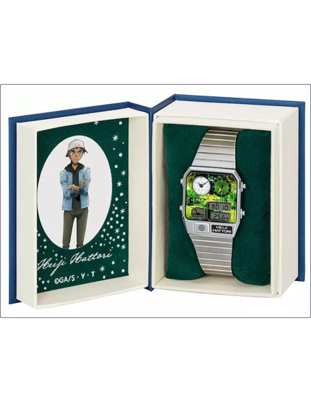 unisex Citizen Detective Conan x Citizen Ana-Digi Temp HEIJI HATTORI  Modelo Reloj Limitado 35x31mm