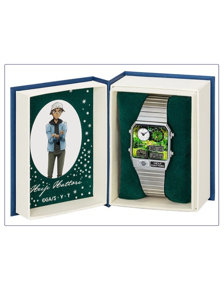 unisex Citizen Detective Conan x Citizen Ana-Digi Temp HEIJI HATTORI  Modelo Reloj Limitado 35x31mm