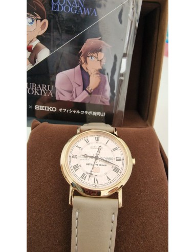 unisex SEIKO Detective Conan SUBARU OKIYA 37,5 x 32,1 x 6,4 mm correa de cuero cuarzo JDM