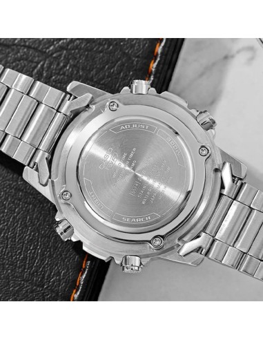 reloj hombre Casio AMW-880D-3A 47mm Hora Mundial 50m WR correa de acero 10 años batería