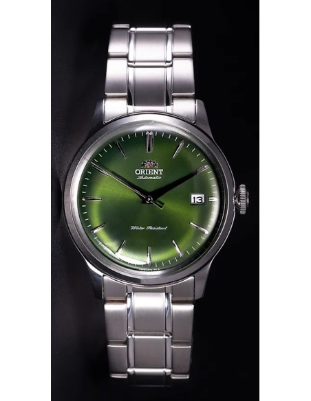 reloj automático hombre Orient Bambino Metal RA-AC0M09E 38.4mm 30m WR correa de acero Hand-Hacking (admite cuerda manual)
