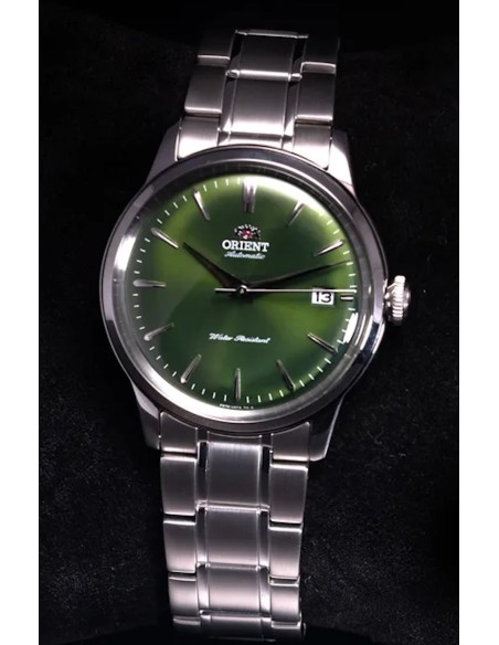 reloj automático hombre Orient Bambino Metal RA-AC0M09E 38.4mm 30m WR correa de acero Hand-Hacking (admite cuerda manual)