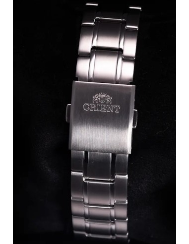 reloj automático hombre Orient Bambino Metal RA-AC0M09E 38.4mm 30m WR correa de acero Hand-Hacking (admite cuerda manual)