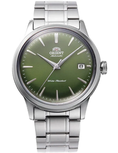 reloj automático hombre Orient Bambino Metal RA-AC0M09E 38.4mm 30m WR correa de acero Hand-Hacking (admite cuerda manual)
