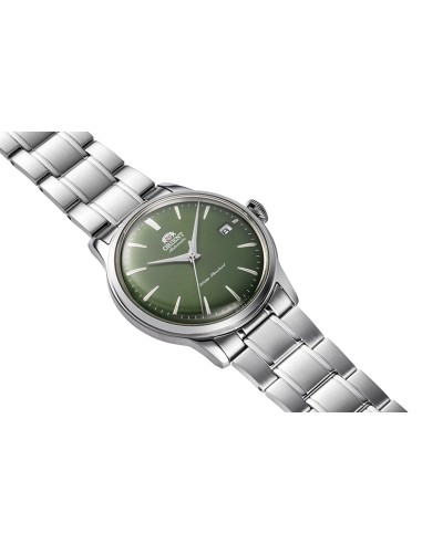 reloj automático hombre Orient Bambino Metal RA-AC0M09E 38.4mm 30m WR correa de acero Hand-Hacking (admite cuerda manual)