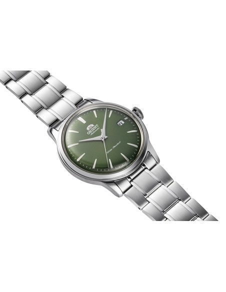 reloj automático hombre Orient Bambino Metal RA-AC0M09E 38.4mm 30m WR correa de acero Hand-Hacking (admite cuerda manual)