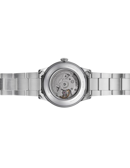 reloj automático hombre Orient Bambino Metal RA-AC0M09E 38.4mm 30m WR correa de acero Hand-Hacking (admite cuerda manual)