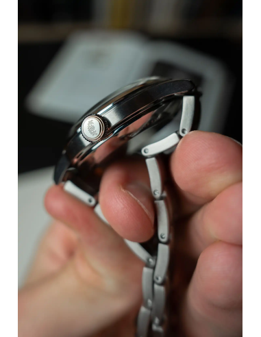 Reloj automático hombre Orient Bambino Metal  RA-AC0M10L 38.4mm 30m WR correa de acero Hand-Hacking (admite cuerda manual)