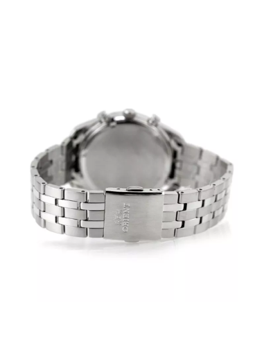 cronógrafo solar hombre Orient Ice Blue Panda RA-TX0304L  40mm  50m WR cristal de zafiro