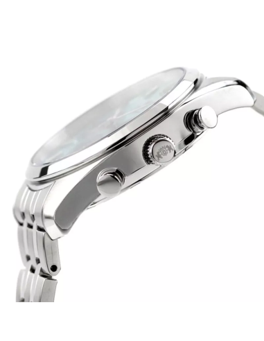 cronógrafo solar hombre Orient Ice Blue Panda RA-TX0304L  40mm  50m WR cristal de zafiro