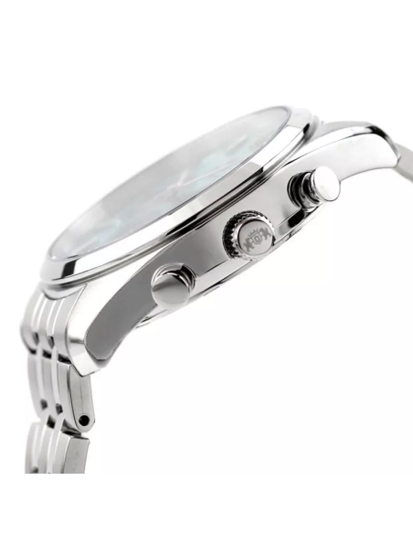 cronógrafo solar hombre Orient Ice Blue Panda RA-TX0304L  40mm  50m WR cristal de zafiro