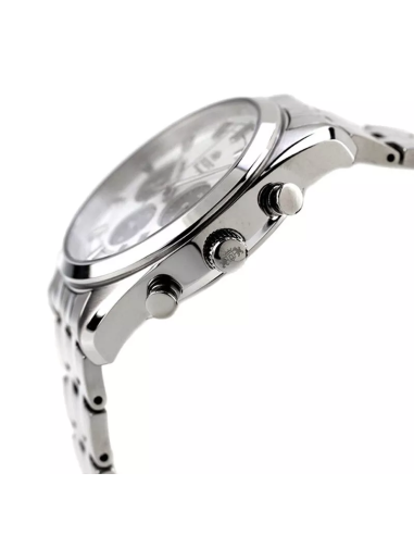 cronógrafo solar hombre Orient Panda RA-TX0305S 40mm  50m WR cristal de zafiro correa de acero