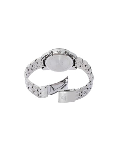 cronógrafo solar hombre Orient Panda RA-TX0305S 40mm  50m WR cristal de zafiro correa de acero