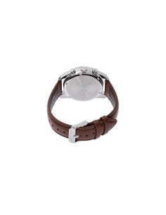 reloj cronógrafo solar hombre Orient Panda RA-TX0306S 40mm  50m WR cristal de zafiro correa de cuero 2