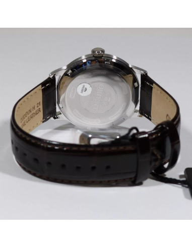 automático hombre Orient Bambino TAC00009N Dial beige 40.5mm 30m WR correa de cuero Hand-Hacking
