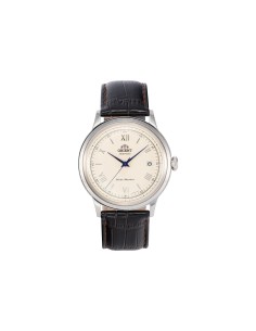 automático hombre Orient Bambino TAC00009N Dial beige 40.5mm 30m WR correa de cuero Hand-Hacking 2