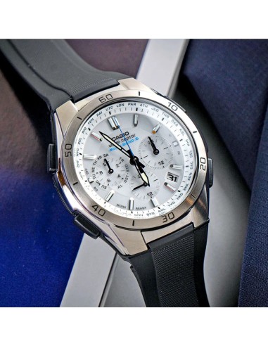 cronógrafo Solar radio-control hombre Casio Wave Ceptor  WVQ-M410-7 JDM 43.5mm 100m WR