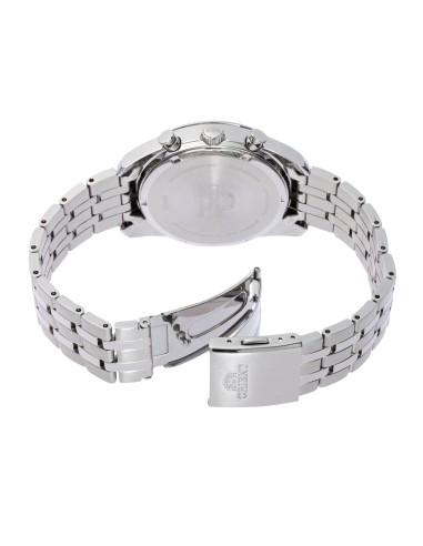 cronógrafo solar hombre Orient Deep Blue Panda RA-TX0303L 40mm 50m WR cristal de zafiro