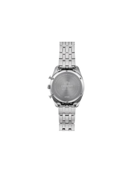 cronógrafo solar hombre Orient Deep Blue Panda RA-TX0303L 40mm 50m WR cristal de zafiro