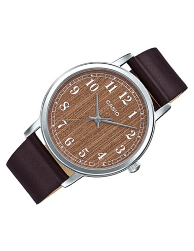 reloj clásico hombre Casio Enticer MTP-E145L-5B2 40mm correa de cuero