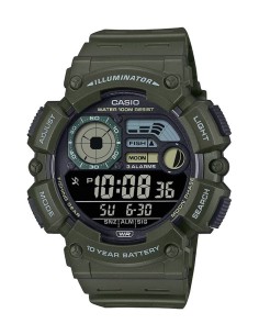 Casio  WS-1500H-3BJF JDM 100M WR 54.5 × 50.1 × 16.8 mm 10 años batería Fases Lunares Modo Pesca
