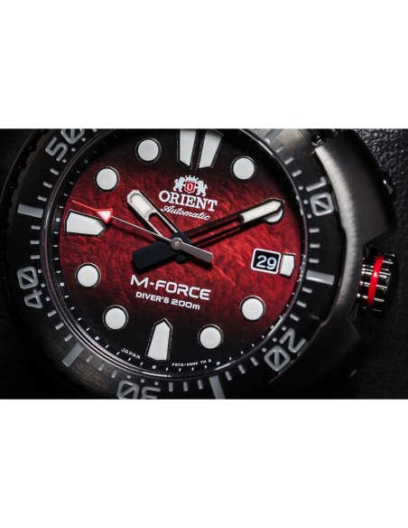Reloj automático hombre Orient M-Force  RA-AC0L09R Edición Limitada 45mm cristal de zafiro 200m WR correa de silicona