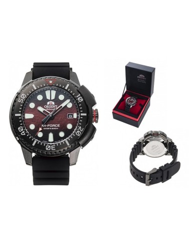 Reloj automático hombre Orient M-Force  RA-AC0L09R Edición Limitada 45mm cristal de zafiro 200m WR correa de silicona