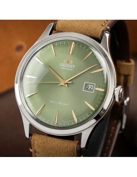 reloj automático hombre Orient Bambino RA-AC0P01E 42mm correa de cuero