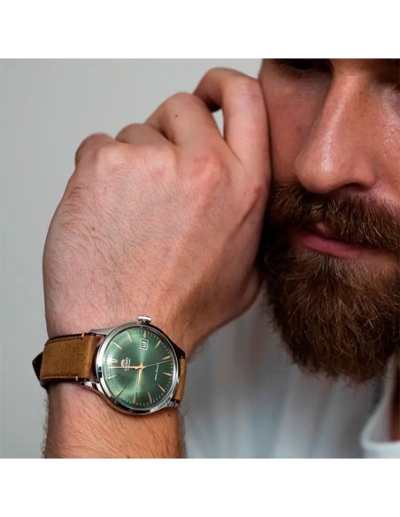 reloj automático hombre Orient Bambino RA-AC0P01E 42mm correa de cuero