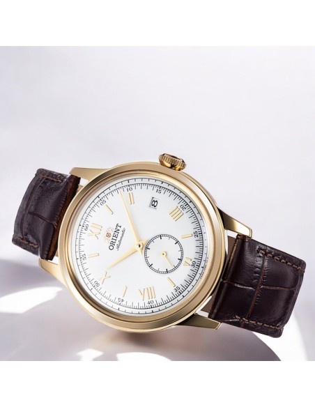 reloj automático hombre Orient Bambino Small Seconds RA-AP0106S 38.4mm correa de cuero (acepta cuerda manual)