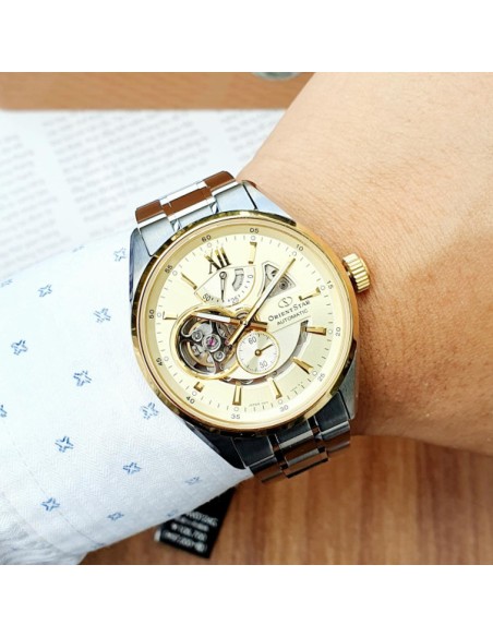 automático hombre Orient Star Skeleton Contemporary RE-AV0124G 41mm 100m WR cristal de zafiro