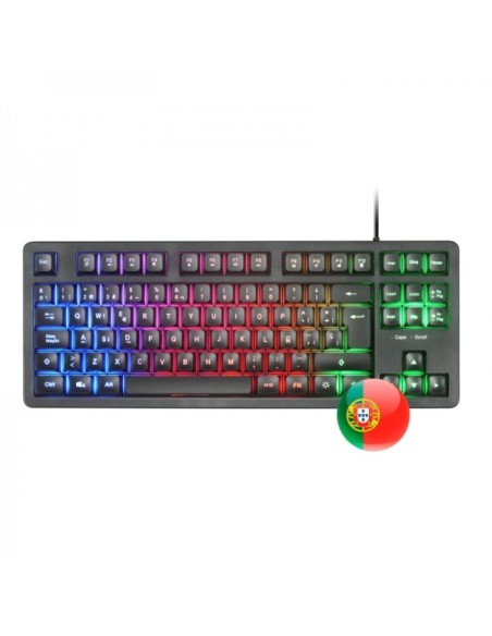 Teclado Gaming Mars Gaming MK023 - Tecnologia H-Mech RED - Iluminacion FRGB LED - Anti-Ghosting - Compatibilidad Universal