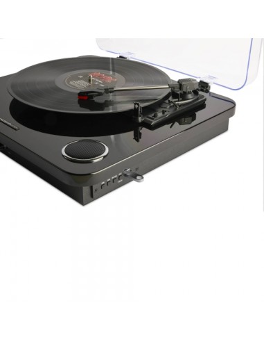 Tocadiscos Bluetooth con Altavoces 10W Energy Sistem BlackSpin - Funcion Auto-Stop Grabacion USB Compatible con 33/45/78 RPM