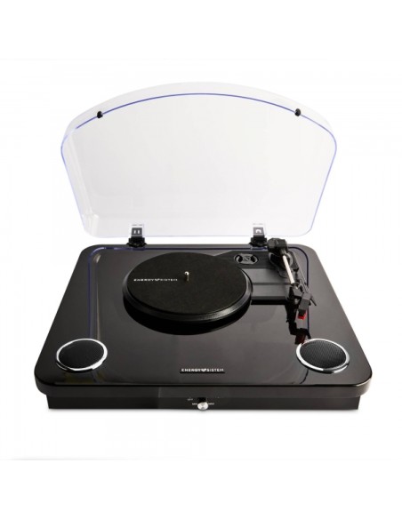 Tocadiscos Bluetooth con Altavoces 10W Energy Sistem BlackSpin - Funcion Auto-Stop Grabacion USB Compatible con 33/45/78 RPM