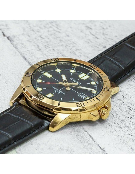 Reloj caballero CASIO analogico MTP-VD01GL-1E correa de piel