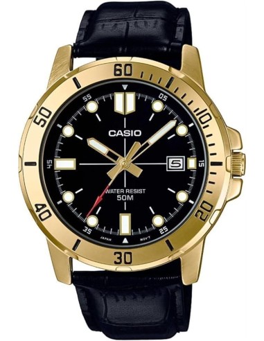 Reloj caballero CASIO analogico MTP-VD01GL-1EV correa de piel
