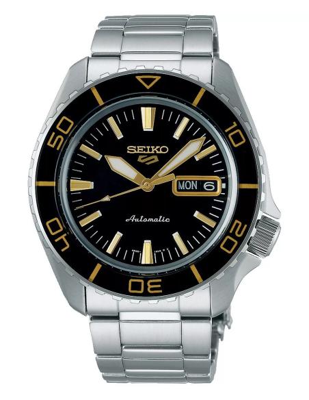 reloj automático hombre Seiko 5 Sports SRPK99K1 42.5mm 100m WR 4R36 correa de acero