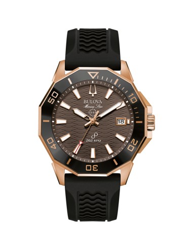 reloj hombre  Bulova Men's Marine Star Precisionist 98B421  262kHz 43mm 200m WR cristal de zafiro correa de silicona