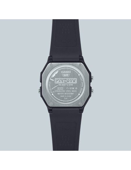 reloj unisex Casio PAC-MAN F-91WPC-1JR JDM 38,2 × 35,2 × 8,5 mm PAC-MAN 45 Aniversario JDM (mercado interior japonés)
