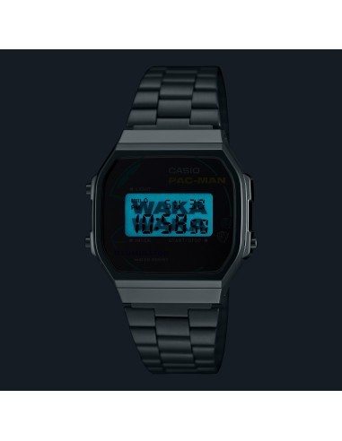 unisex Casio PAC-MAN A168WEPC-7AJR JDM PAC-MAN 45 Aniversario  38,6 × 36,3 × 9,6 mm