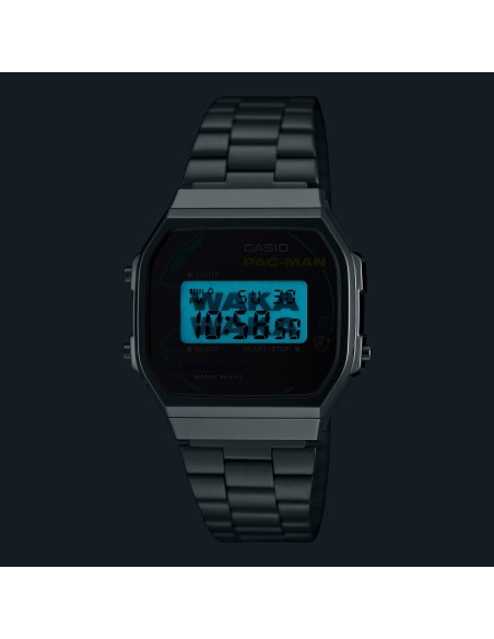 unisex Casio PAC-MAN A168WEPC-7AJR JDM PAC-MAN 45 Aniversario  38,6 × 36,3 × 9,6 mm