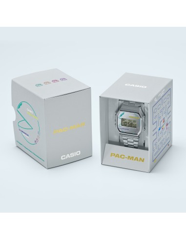 unisex Casio PAC-MAN A168WEPC-7AJR JDM PAC-MAN 45 Aniversario  38,6 × 36,3 × 9,6 mm