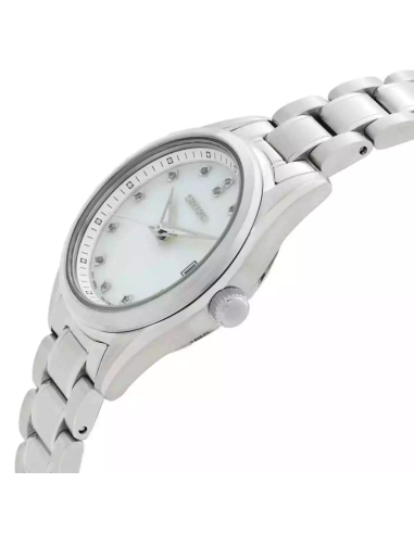 reloj mujer Seiko Diamonds SUR579P1  Madreperla 32mm cristal de zafiro 100m WR correa de acero