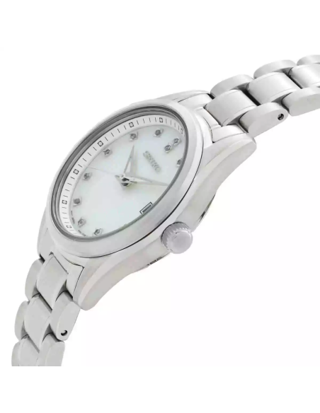 reloj mujer Seiko Diamonds SUR579P1  Madreperla 32mm cristal de zafiro 100m WR correa de acero