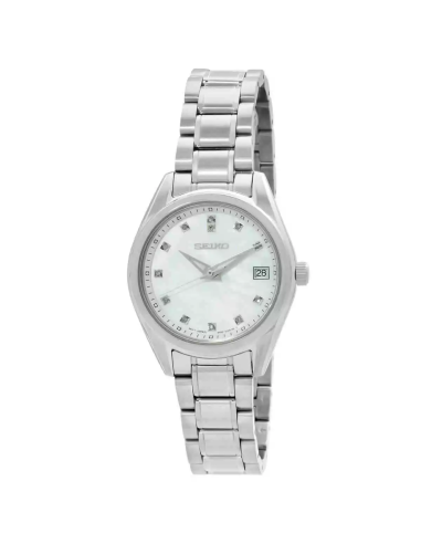 reloj mujer Seiko Diamonds SUR579P1  Madreperla 32mm cristal de zafiro 100m WR correa de acero
