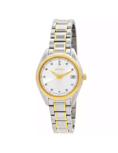 reloj mujer Seiko Diamonds SUR582P1 32mm 100m WR cristal de zafiro correa de acero