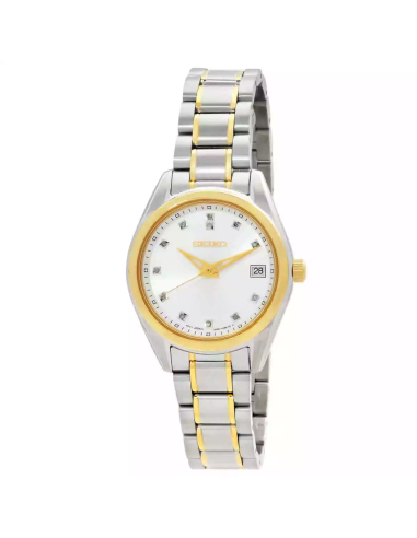 reloj mujer Seiko Diamonds SUR582P1 32mm 100m WR cristal de zafiro correa de acero