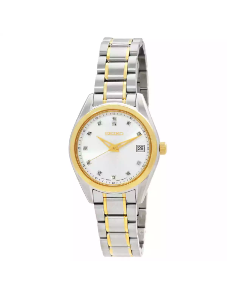 reloj mujer Seiko Diamonds SUR582P1 32mm 100m WR cristal de zafiro correa de acero